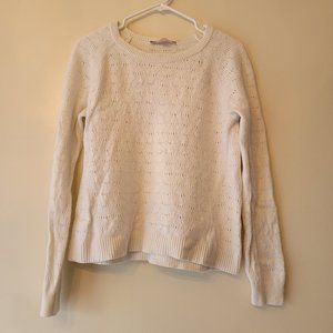 Loft, White Sweater, Size XL